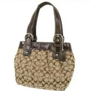 Coach Pleated Signature NS Tote Bag F15047